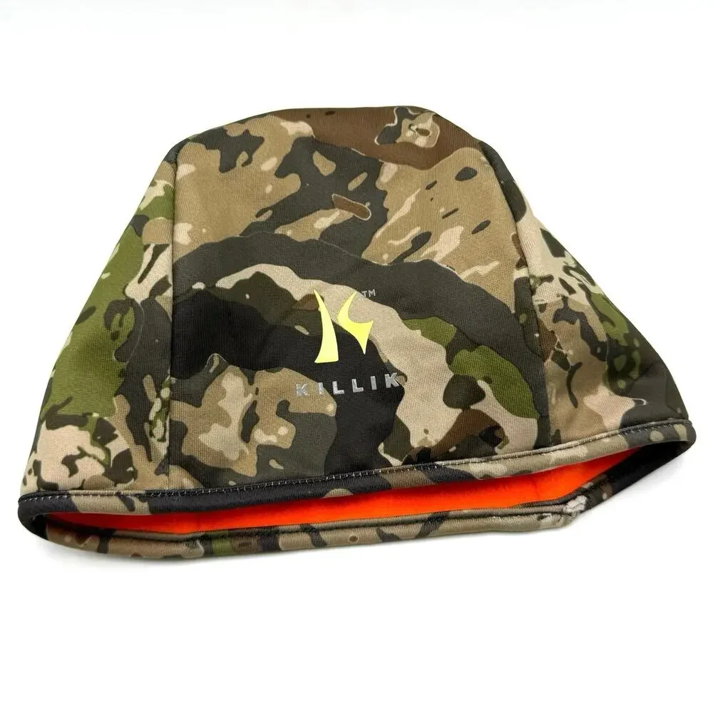 Killik Reversible Youth Beanie Ponytail Hole Camo Blaze Orange Girls Hunting Cap